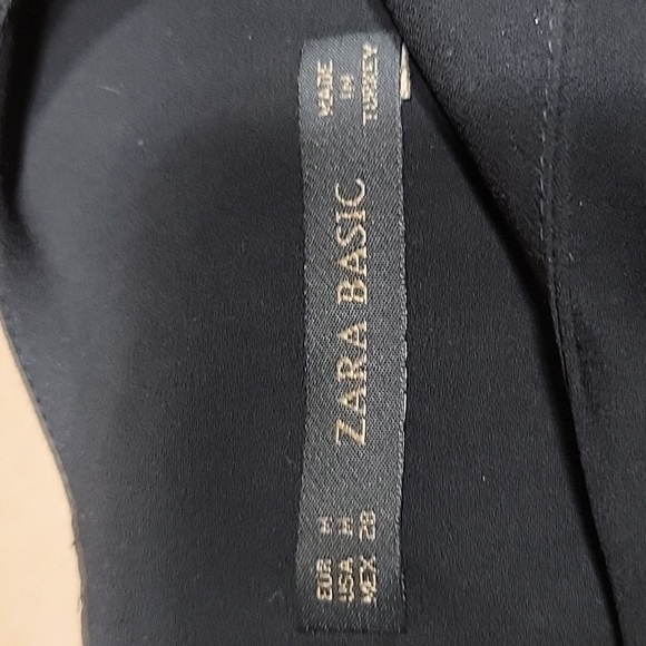 Zara Size M Black Double Layer Ruffled Sleeveless Crop Top, Exc. Used Condition - Picture 11 of 11